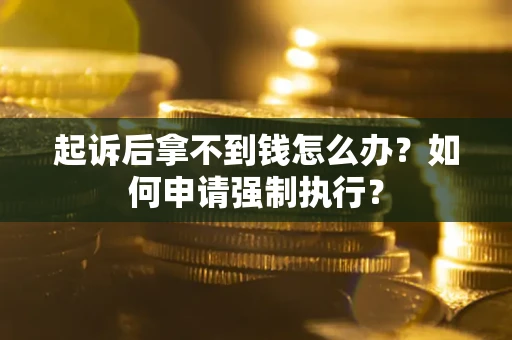 北京起诉后拿不到钱怎么办？如何申请强制执行？