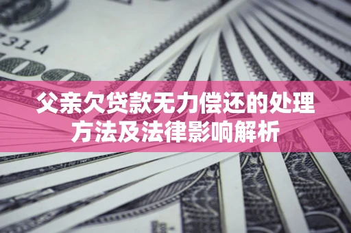 北京父亲欠贷款无力偿还的处理方法及法律影响解析