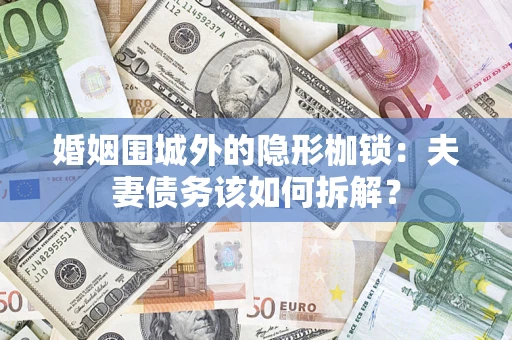北京婚姻围城外的隐形枷锁：夫妻债务该如何拆解？